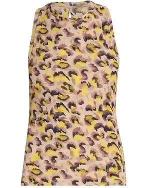 Nanushka Tops ,Veelkleurig ,Wol Wollen Trui Met Korte Mouwen - Naturel