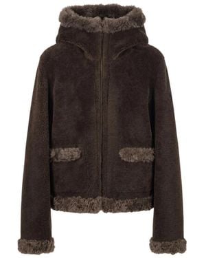 Moncler Faux Fur & Shearling Jackets - Noir