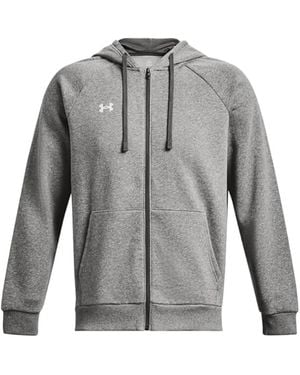 Under Armour Hoodies & Sweatvesten ,Grijs ,Katoen Rival Fleece Hoodie Full-Zip