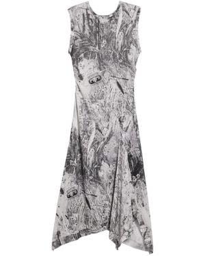 Desigual Kleedjes ,Veelkleurig ,Polyester Vest Catty - Grijs