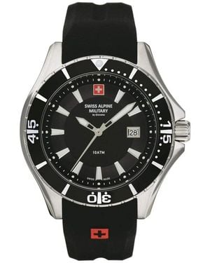 Swiss Alpine Military Accessoires ,Zwart ,Diver 45Mm