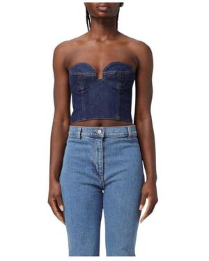 Magda Butrym Denim Korsett Top Stilvoll Und Vielseitig - Blau