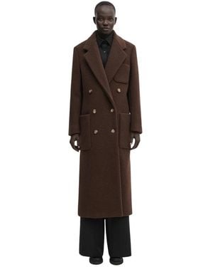 Lacoste Double-Breasted Coats - Marrone