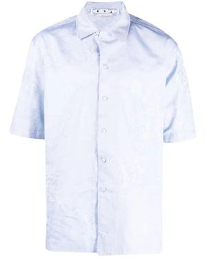 Off-White c/o Virgil Abloh Engel Motief Vakantie Shirt - Blauw