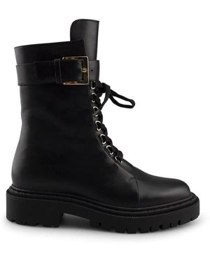 Deabused Lace-Up Boots - Negro