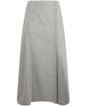 Alberta Ferretti Gonna Long Fluid - Grau