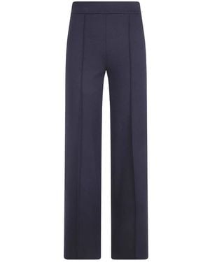 Semicouture Broeken ,Zwart ,Straight Broeken - Blauw