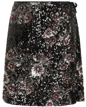 Maliparmi Sparkling Flowers Skirt - Schwarz