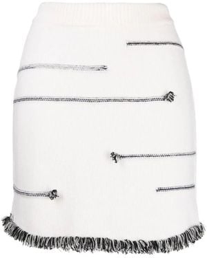 Sonia Rykiel Witte Wol Kasjmier Casual Mini Rok