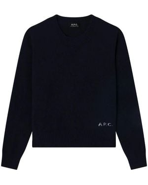 A.P.C. Round-Neck Knitwear - Blu
