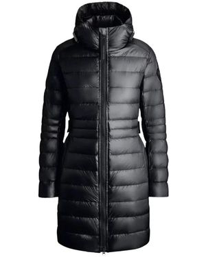 Canada Goose Jassen ,Zwart ,Nylon Zwarte Hooded Cypress Donsjas