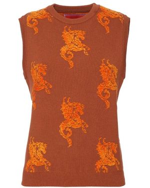 La DoubleJ Round-Neck Knitwear - Naranja