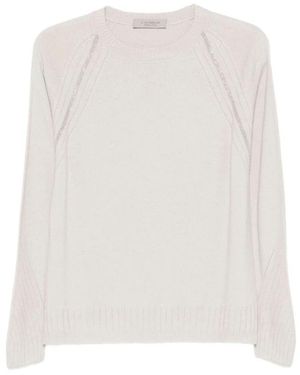 D.exterior Round-Neck Knitwear - White
