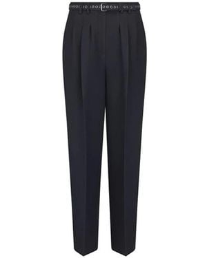 Dior Wool And Silk Trousers - Blue