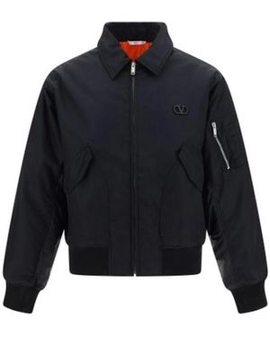 Valentino Jassen ,Zwart ,Bomber Jassen - Blauw