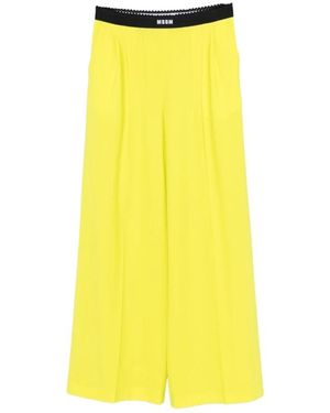 MSGM Wide Trousers - Yellow