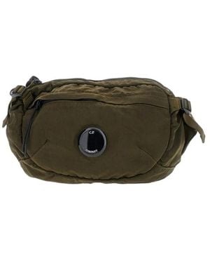 C.P. Company Grüne Linse Detail Stepp Effekt Tasche