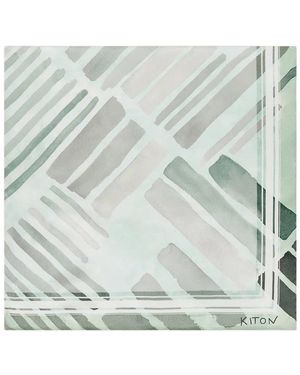 Kiton Brush seidenschal - Grün