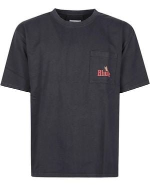 Rhude Tops ,Zwart ,Katoen American Spirit Pocket T-Shirt