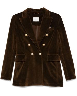 Circolo 1901 Bruine Fluwelen Blazer Peak Revers