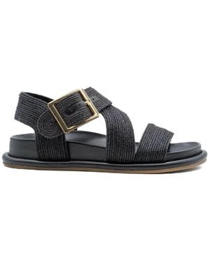 Paloma Barceló Flat Sandals - Black