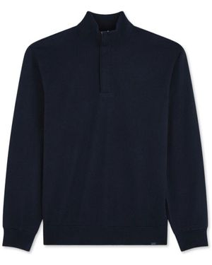 Paul & Shark Sommerwollpullover Mit Alcantara-Details - Blau
