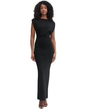 Elisabetta Franchi Carpet Strick Maxikleid - Schwarz
