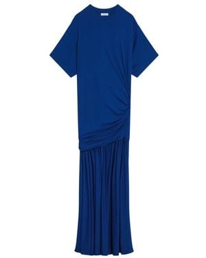 Ferragamo Dress With Draping - Blue