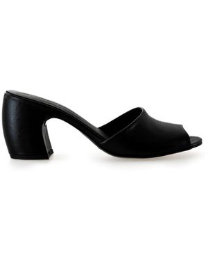 Cortana Heeled Mules - Black