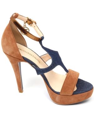 Trussardi Blaue Denim Sandalen Schuhe