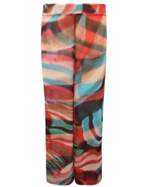 Sandro Ferrone Straight Trousers - Rojo