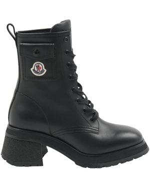 Moncler Lace-Up Boots - Black