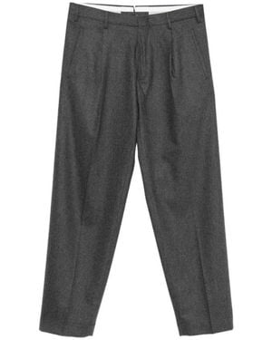 Incotex Rechte Broek Met Plooien - Grijs