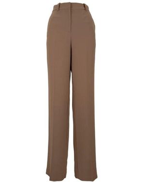 Elisabetta Franchi Damen Reißverschluss Hose Mit Haken Und Knopf - Braun