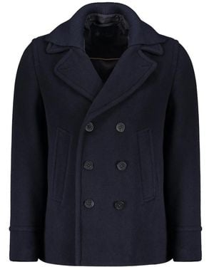 Paul & Shark Double-Breasted Coats - Blue
