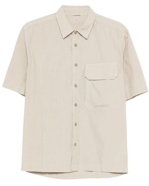 C.P. Company Short Sleeve Shirts - Natural