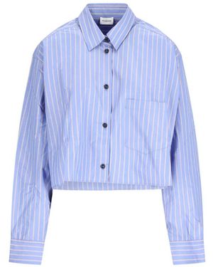 ANDAMANE Cropped Georgiana Shirt - Blauw