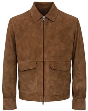 Franzese Collection Jassen ,Bruin ,Suède Stefano De Martino Jacket