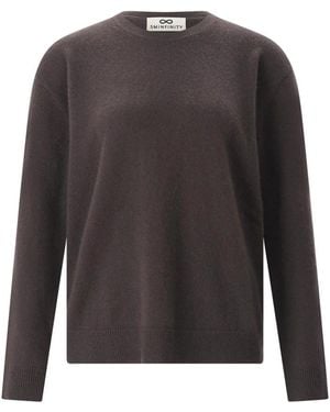 SMINFINITY Truien & Vesten ,Bruin ,Kasjmier Fijne Gebreide Pullover - Grijs