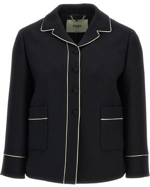Fendi Light Jackets - Black