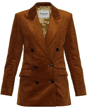 Isabel Marant Jassen ,Bruin ,Katoen Rasma Corduroy Blazer