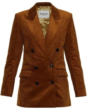 Isabel Marant Jassen ,Bruin ,Katoen Rasma Corduroy Blazer