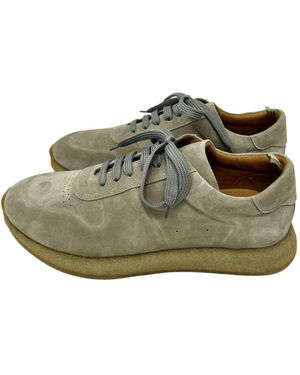 Officine Creative Legend Velour Sneaker, Sand - Grün