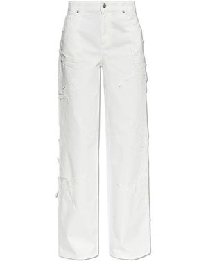 Blumarine Straight Jeans - Blanco