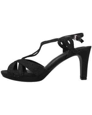 La Strada Schoenen ,Zwart ,Sandalia Tacon De Fiesta