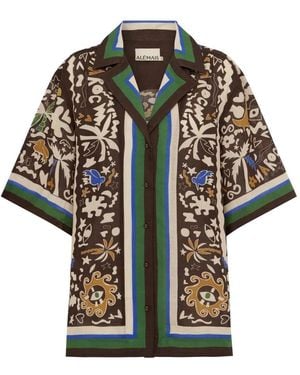 ALÉMAIS Overhemden ,Veelkleurig ,Maroc Relaxed Shirt - Zwart