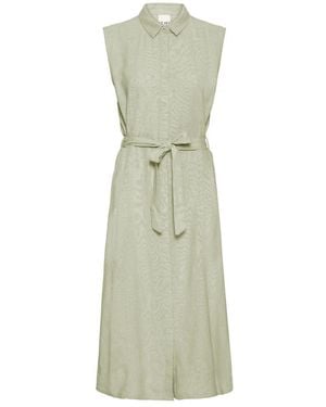 Ichi Shirt Dresses - Green