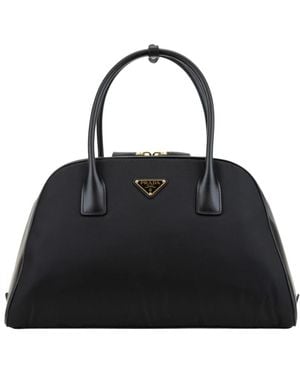 Prada Handtasche Mit Zwei-Wege-Reißverschluss - Schwarz