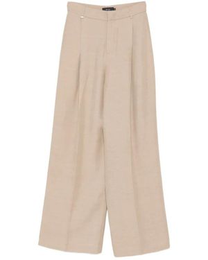 Fay Broeken ,Bruin ,Linnen Gabardine Broek - Naturel