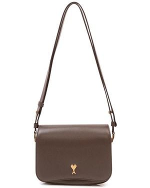 Ami Paris Tassen ,Bruin ,Leer Paris Paris Bag